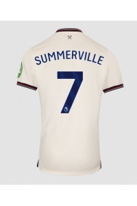 West Ham United Crysencio Summerville #7 Voetbaltruitje Uit tenue 2025-26 Korte Mouw